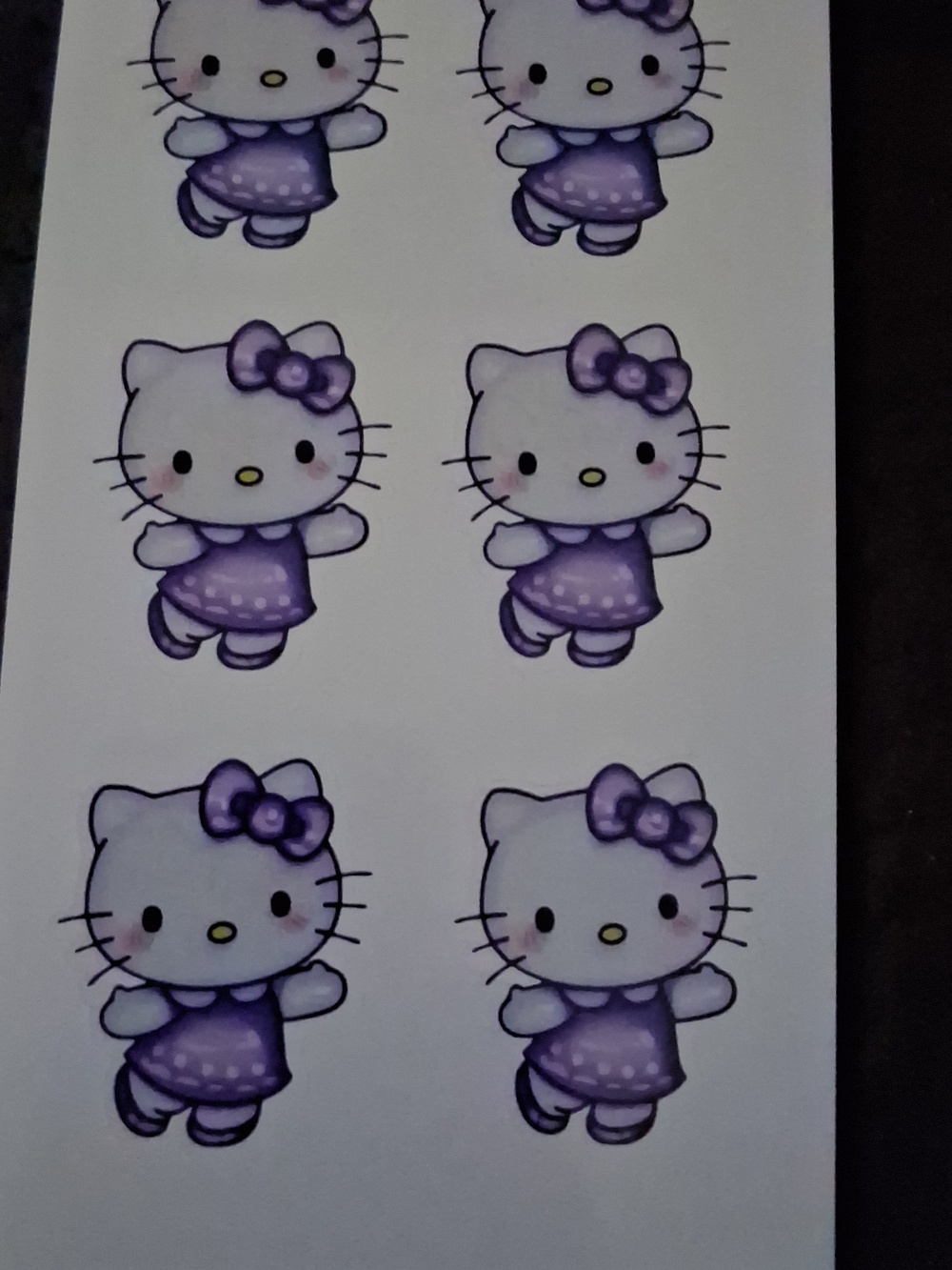 Hello Kitty White & Purple Character Sticker Sheet 6 Sticker - Picture 7 of 7